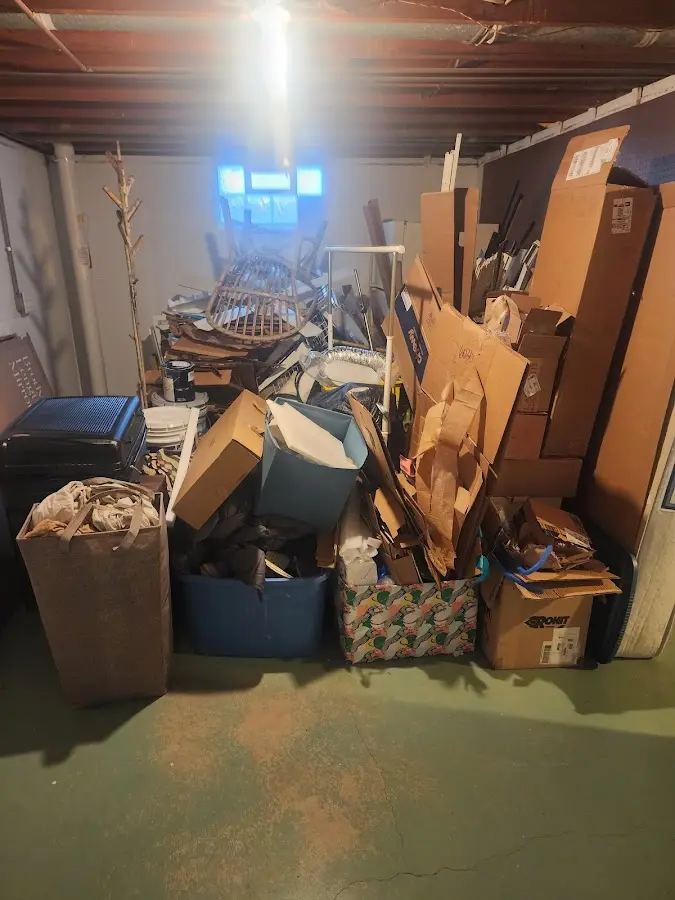 Roll-off dumpster container at job site for 20 Yard Dumpster Rental in Union